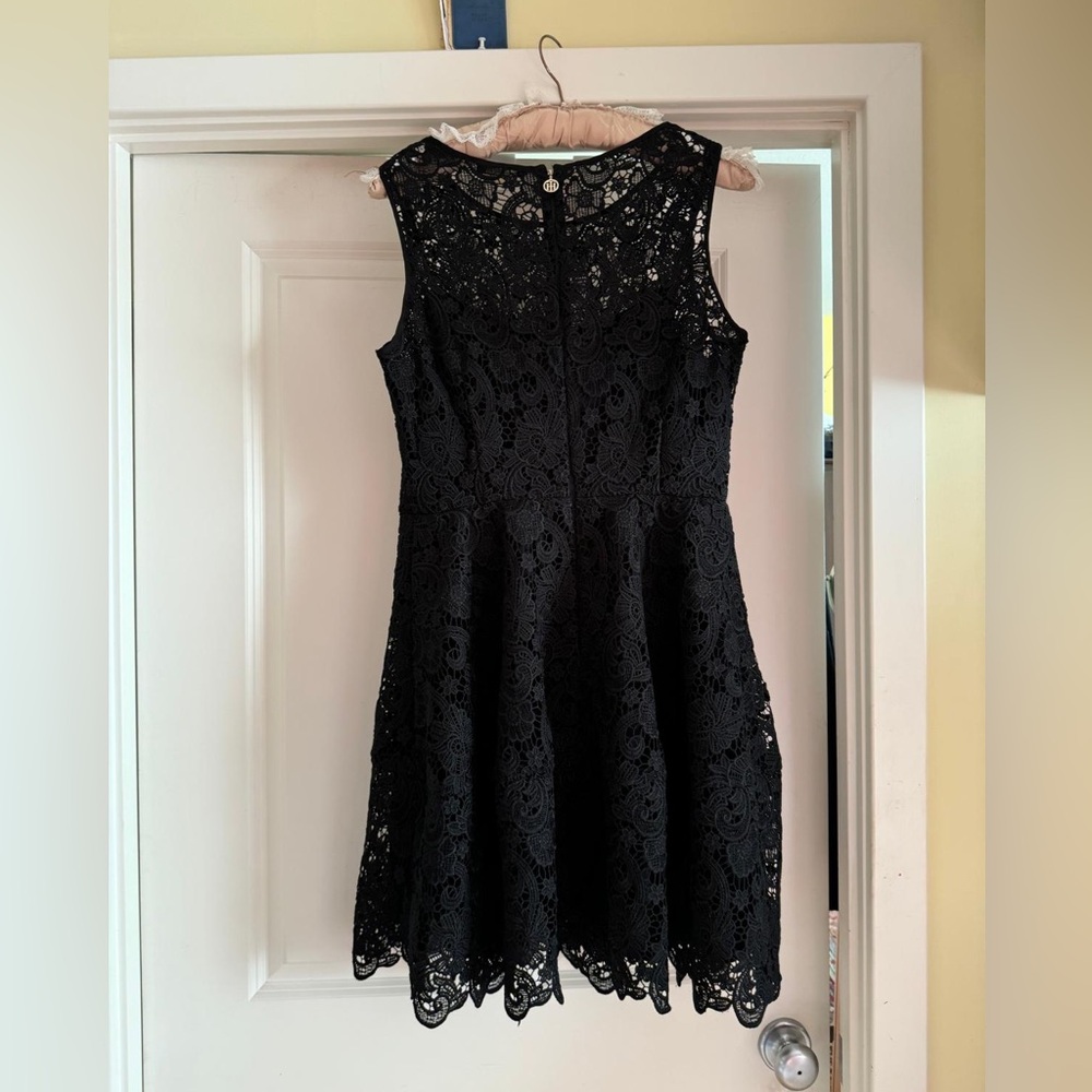 Tommy H gorgeous lace sleeve lined dress